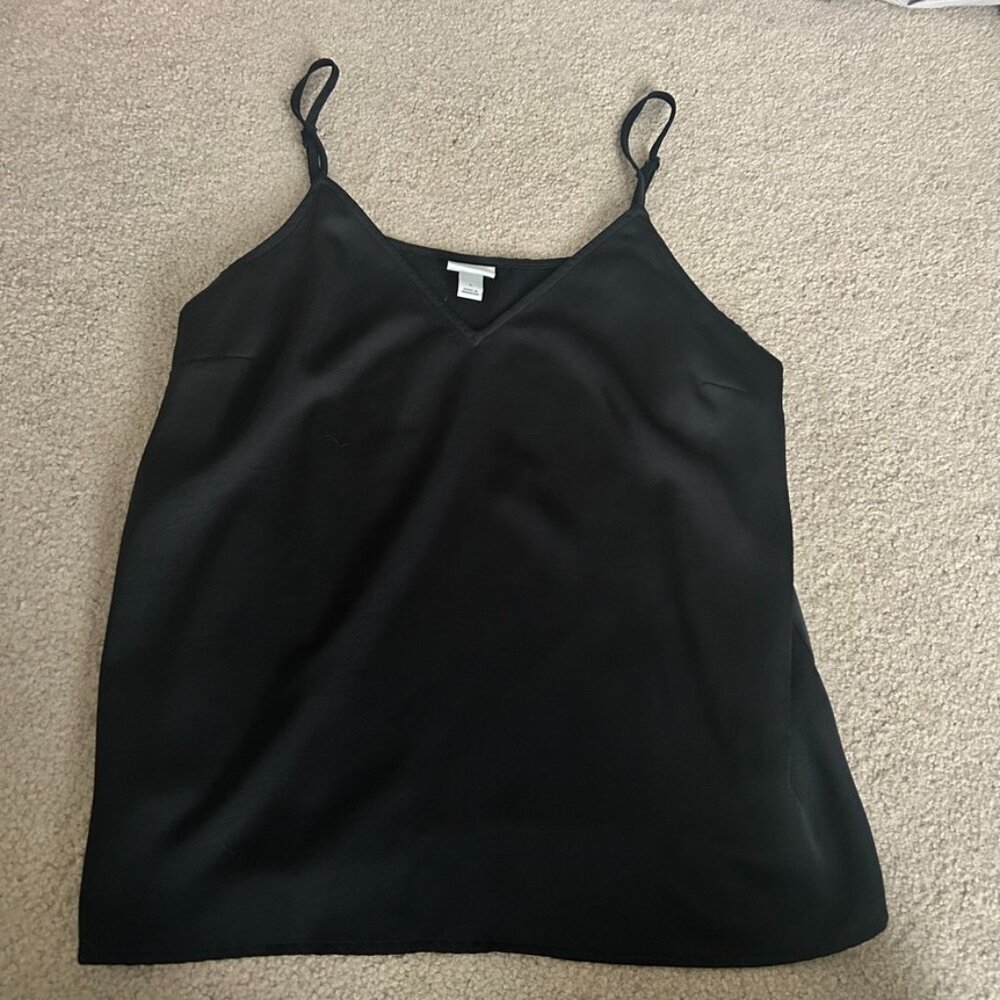 black blouse tank with adjustable straps